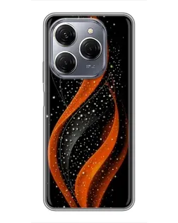 Чехол для TECNO Spark 20 Pro с картинкой «Огненная звездная волна»