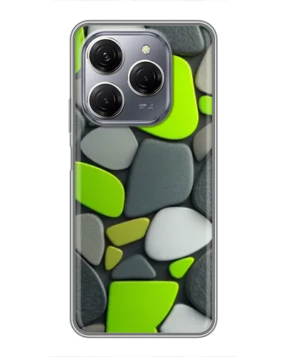 Чехол для TECNO Spark 20 Pro с картинкой «Яркая неоновая галька»