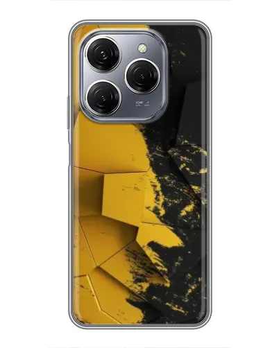 Чехол для TECNO Spark 20 Pro с картинкой «Золотые осколки геометрии»