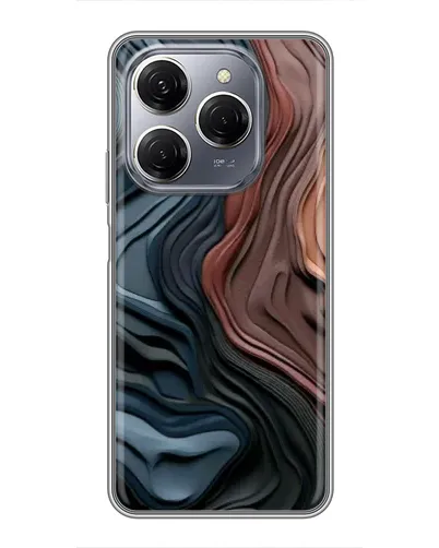 Чехол для TECNO Spark 20 Pro с картинкой «Цветные волны каньона»