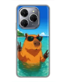 Чохол для TECNO Spark 20 Pro з картинкою «Морська капібара» Чохол для TECNO Spark 20 Pro з картинкою «Морська капібара»
