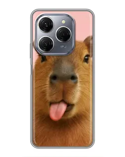 Чохол для TECNO Spark 20 Pro з картинкою «Капібара з язиком» Чохол для TECNO Spark 20 Pro з картинкою «Капібара з язиком»