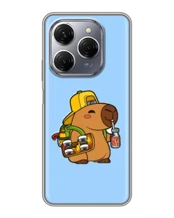 Чохол для TECNO Spark 20 Pro з картинкою «Капібара на скейті» Чохол для TECNO Spark 20 Pro з картинкою «Капібара на скейті»