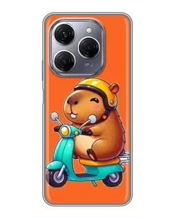Чохол для TECNO Spark 20 Pro з картинкою «Капібара на скутері» Чохол для TECNO Spark 20 Pro з картинкою «Капібара на скутері»