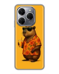 Чохол для TECNO Spark 20 Pro з картинкою «Капібара на відпочинку» Чохол для TECNO Spark 20 Pro з картинкою «Капібара на відпочинку»