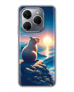 Чохол для TECNO Spark 20 Pro з картинкою «Захід сонця з капібарою» Чохол для TECNO Spark 20 Pro з картинкою «Захід сонця з капібарою»