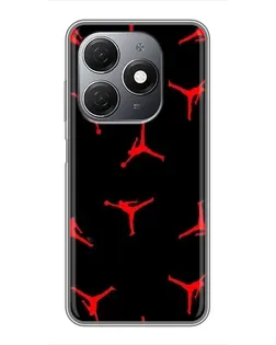 Чехол для TECNO Spark 20 с картинкой «Jordan Red Pattern» Чехол для TECNO Spark 20 с картинкой «Jordan Red Pattern»