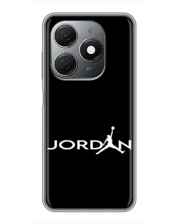 Чохол для TECNO Spark 20 з картинкою «Jordan White Logo» Чохол для TECNO Spark 20 з картинкою «Jordan White Logo»