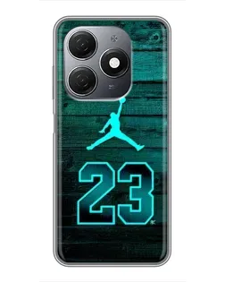 Чохол для TECNO Spark 20 з картинкою «Jordan Cyan 23» Чохол для TECNO Spark 20 з картинкою «Jordan Cyan 23»