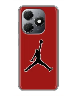 Чохол для TECNO Spark 20 з картинкою «Jordan Red Back» Чохол для TECNO Spark 20 з картинкою «Jordan Red Back»