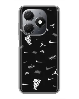 Чохол для TECNO Spark 20 з картинкою «Nike Black Pattern» Чохол для TECNO Spark 20 з картинкою «Nike Black Pattern»