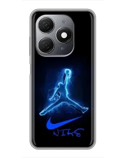 Чохол для TECNO Spark 20 з картинкою «Jordan Neon Blue» Чохол для TECNO Spark 20 з картинкою «Jordan Neon Blue»