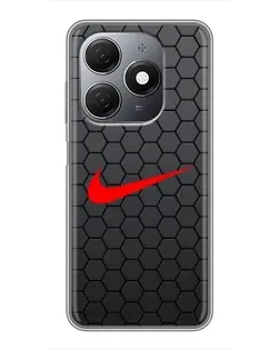 Чехол для TECNO Spark 20 с картинкой «Nike — карбоновая сетка» Чехол для TECNO Spark 20 с картинкой «Nike — карбоновая сетка»