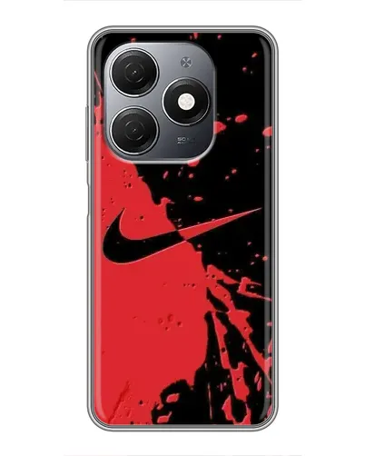 Чехол для TECNO Spark 20 с картинкой «Красные брызги Nike» Чехол для TECNO Spark 20 с картинкой «Красные брызги Nike»