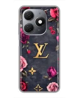 Чехол для TECNO Spark 20 с картинкой «Цветочный Louis Vuitton» Чехол для TECNO Spark 20 с картинкой «Цветочный Louis Vuitton»