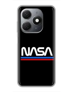 Чехол для TECNO Spark 20 с картинкой «NASA — классика Red Blue» Чехол для TECNO Spark 20 с картинкой «NASA — классика Red Blue»