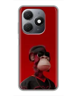 Чехол для TECNO Spark 20 с картинкой «Bored Ape в красном» Чехол для TECNO Spark 20 с картинкой «Bored Ape в красном»