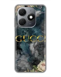 Чехол для TECNO Spark 20 с картинкой «Абстрактные цветы Gucci»