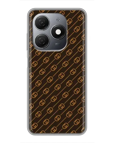 Чехол для TECNO Spark 20 с картинкой «Gucci — золотые диагонали» Чехол для TECNO Spark 20 с картинкой «Gucci — золотые диагонали»