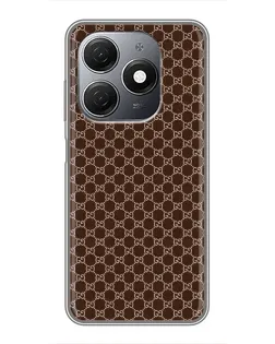 Чохол для TECNO Spark 20 з картинкою «Gucci — шоколадна сітка»