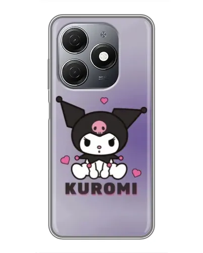Чехол для TECNO Spark 20 с картинкой «Kuromi — фиолетовый арт»