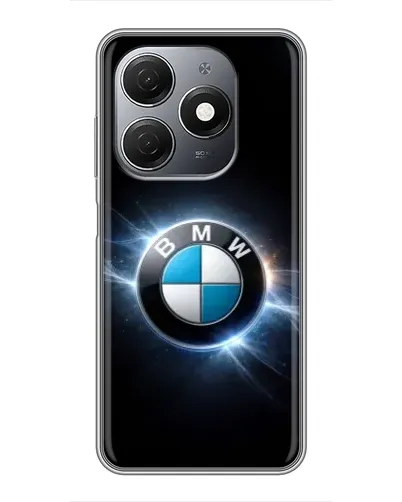 Чехол для TECNO Spark 20 с картинкой «BMW — неоновое сияние»