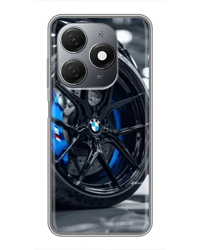 Чехол для TECNO Spark 20 с картинкой «Колесо BMW вблизи»