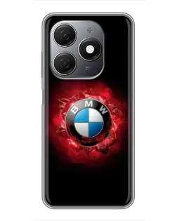 Чехол для TECNO Spark 20 с картинкой «Логотип BMW — вспышка»