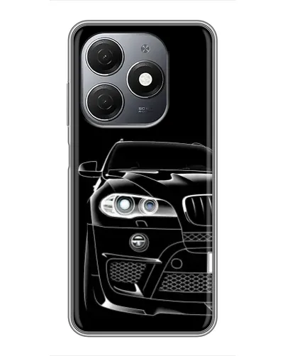 Чехол для TECNO Spark 20 с картинкой «Темный силуэт BMW»
