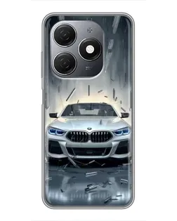 Чехол для TECNO Spark 20 с картинкой «BMW в свете фар»