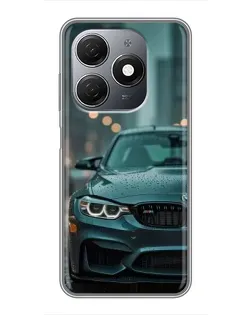 Чехол для TECNO Spark 20 с картинкой «BMW в огнях города»