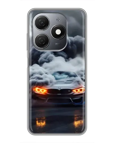 Чехол для TECNO Spark 20 с картинкой «BMW в дыму»