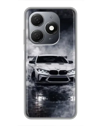 Чехол для TECNO Spark 20 с картинкой «BMW сквозь туман»