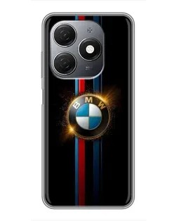 Чехол для TECNO Spark 20 с картинкой «BMW M-Power неон»