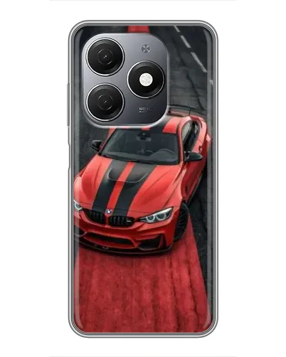 Чехол для TECNO Spark 20 с картинкой «BMW на красной дорожке»