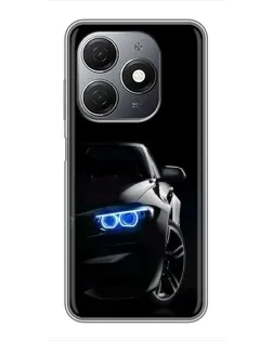 Чехол для TECNO Spark 20 с картинкой «BMW — ночной взгляд»