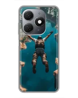 Чехол для TECNO Spark 20 с картинкой «PUBG — свободное падение» Чехол для TECNO Spark 20 с картинкой «PUBG — свободное падение»