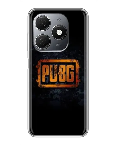 Чехол для TECNO Spark 20 с картинкой «PUBG — золотой логотип»