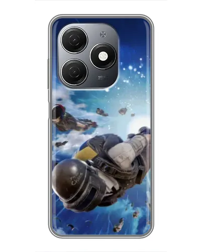 Чехол для TECNO Spark 20 с картинкой «Десант PUBG — прыжок»