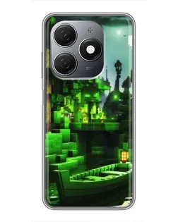 Чохол для TECNO Spark 20 з картинкою «Minecraft лісовий пейзаж»