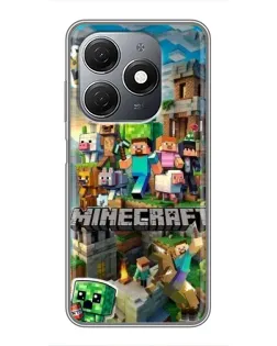 Чохол для TECNO Spark 20 з картинкою «Замок Minecraft»