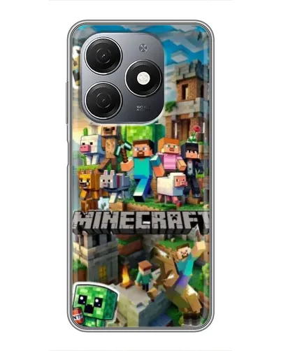 Чохол для TECNO Spark 20 з картинкою «Замок Minecraft»