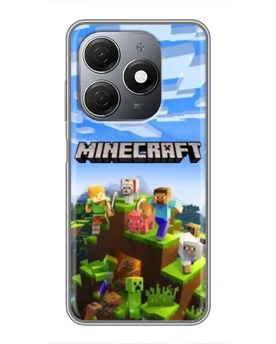 Чохол для TECNO Spark 20 з картинкою «Minecraft класичний світ»