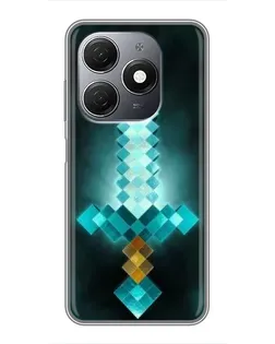 Чохол для TECNO Spark 20 з картинкою «Алмазний меч неон»