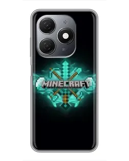 Чохол для TECNO Spark 20 з картинкою «Minecraft Diamond лого»