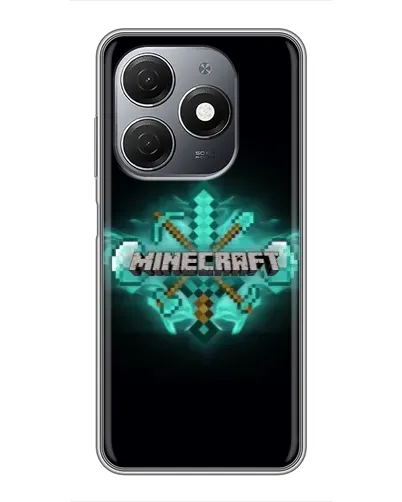 Чохол для TECNO Spark 20 з картинкою «Minecraft Diamond лого»