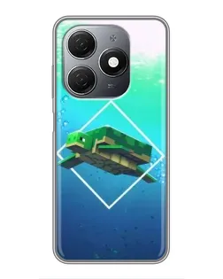 Чохол для TECNO Spark 20 з картинкою «Черепаха Minecraft»