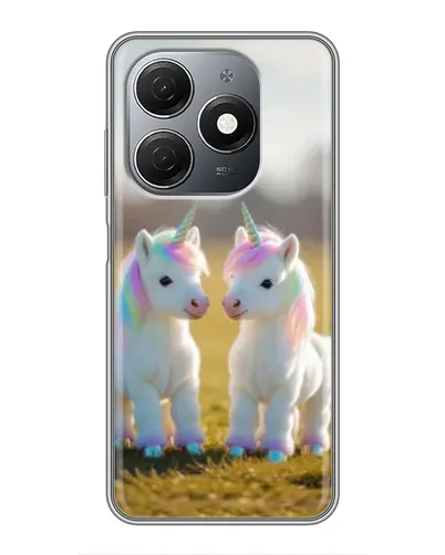 Чехол для TECNO Spark 20 с картинкой «Пара единорогов»
