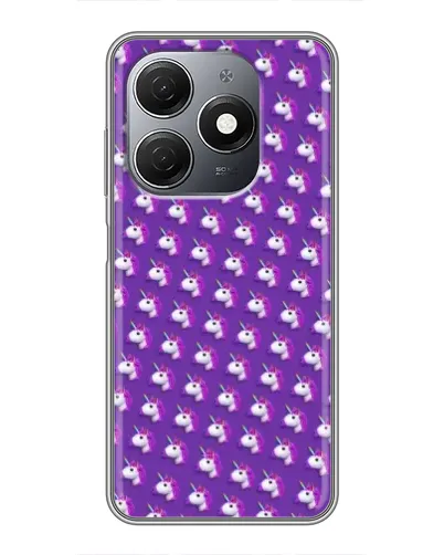 Чехол для TECNO Spark 20 с картинкой «Единороги на фиолетовом»