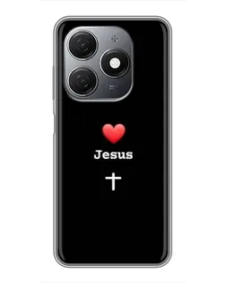 Чехол для TECNO Spark 20 с картинкой «Сердце - Jesus» Чехол для TECNO Spark 20 с картинкой «Сердце - Jesus»
